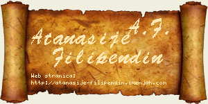 Atanasije Filipendin vizit kartica